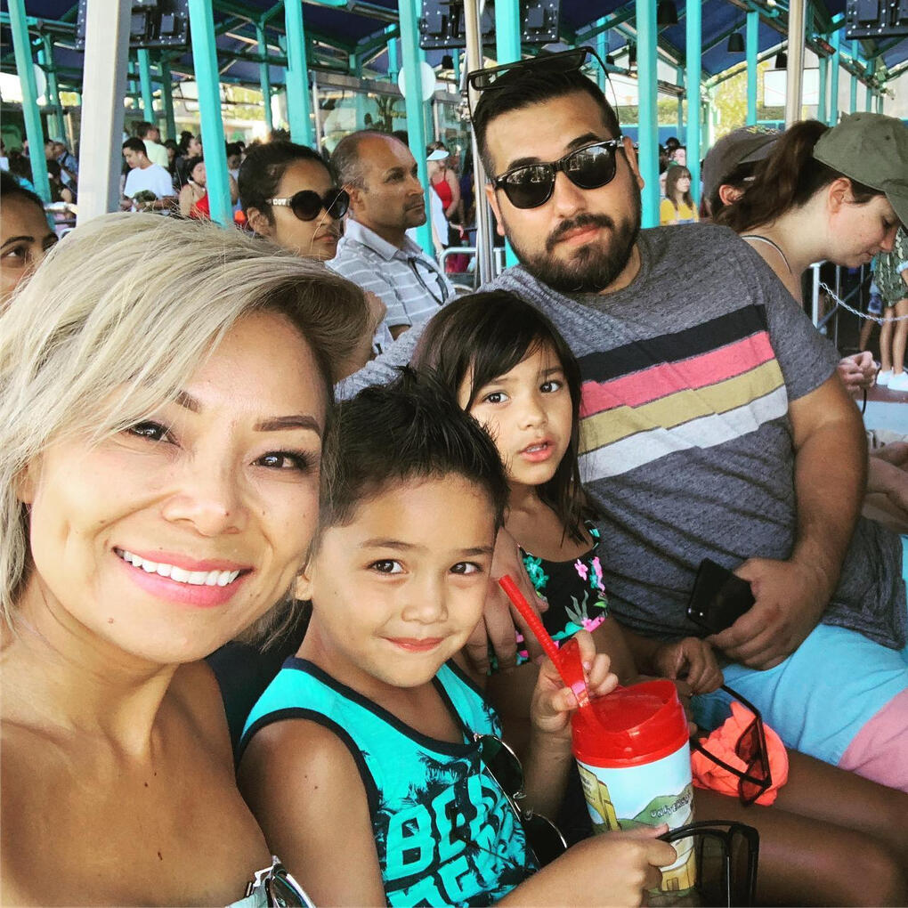 Ray Hernandez with friends at a local Rockwall restaurant