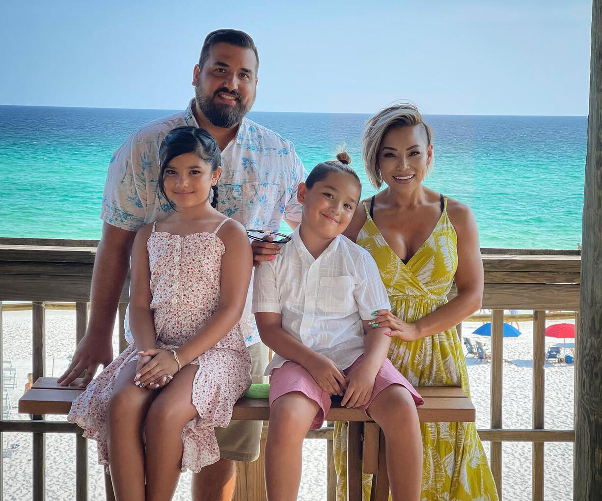 Ray Hernandez with family at a Rockwall park